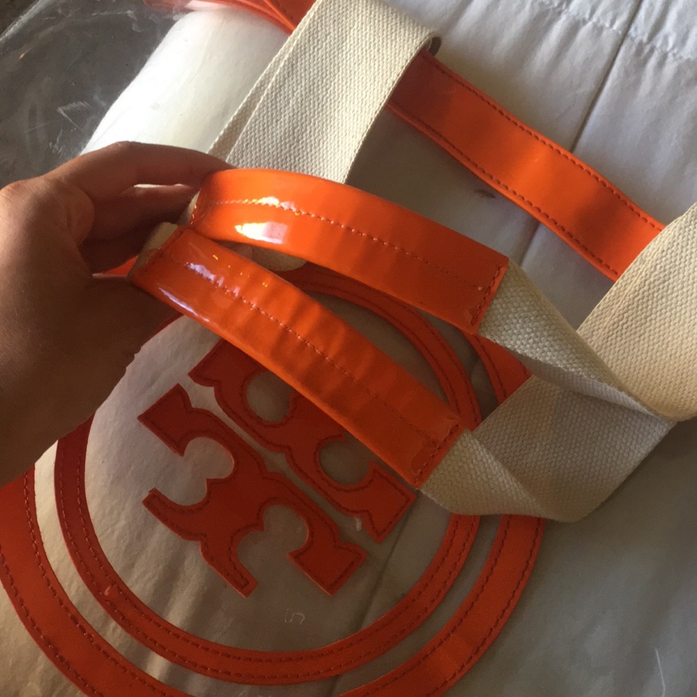 ❌SOLD❌[Tory Burch] Orange Clear Tote Bag - Picture 4 of 8
